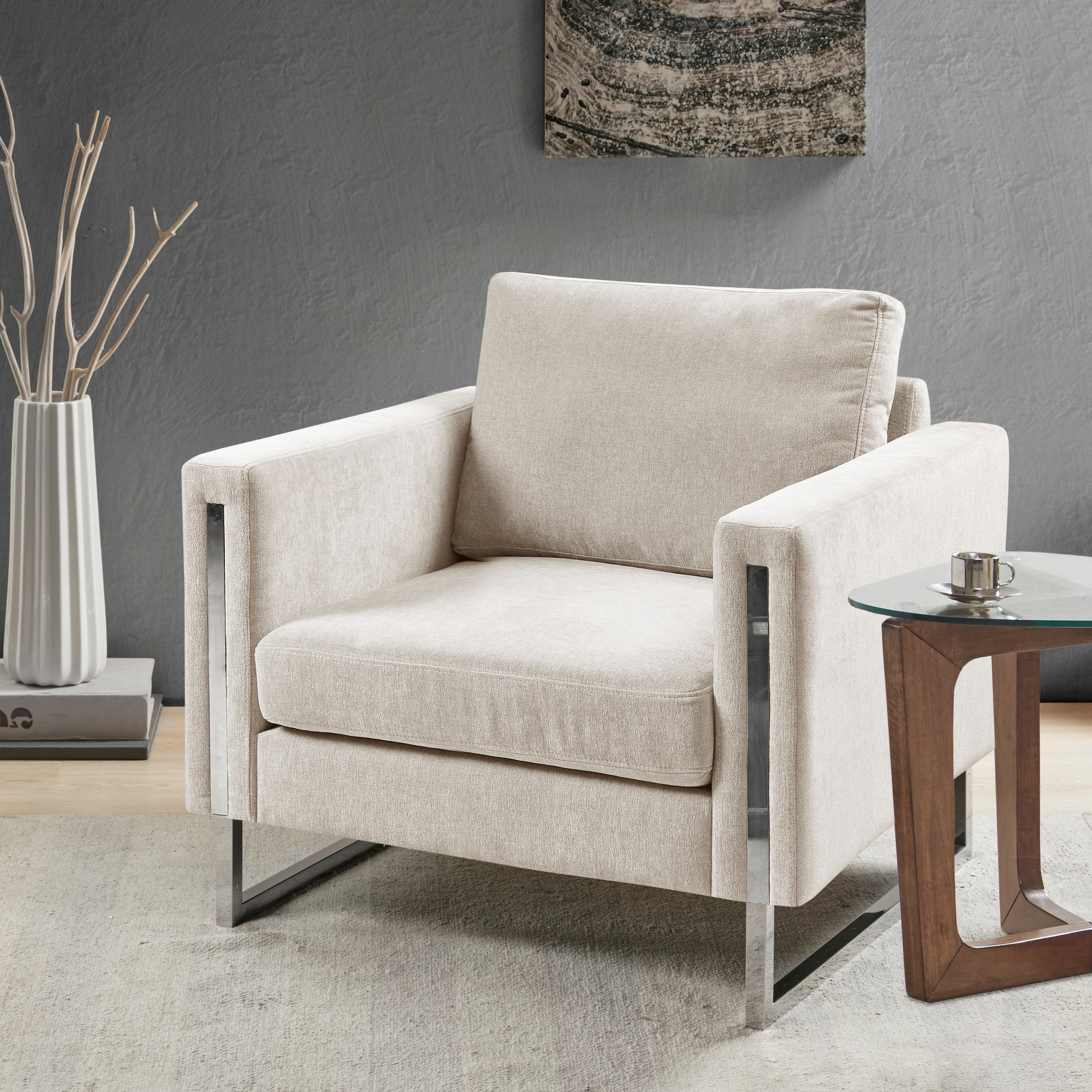 Silver orchid dumbrille grey lounge chair store